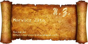 Morvicz Zita névjegykártya